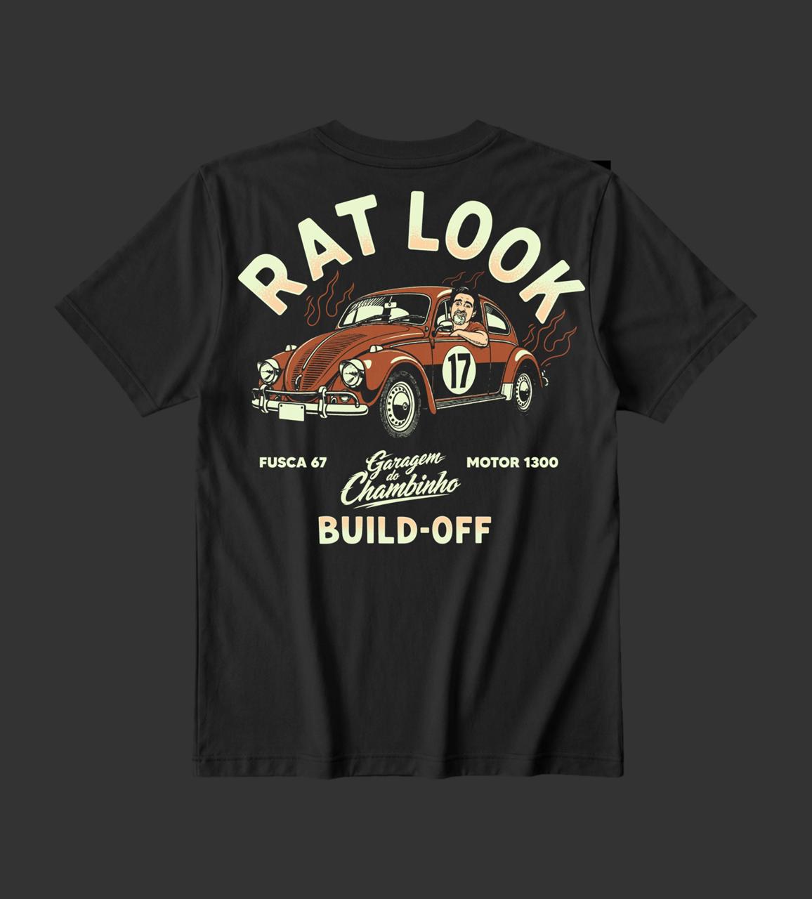 Camiseta Garagem do Chambinho - Rat Look - Preta
