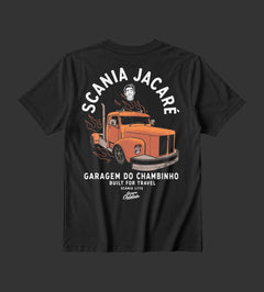 Camiseta Garagem do Chambinho - Scania Jacaré - Preta